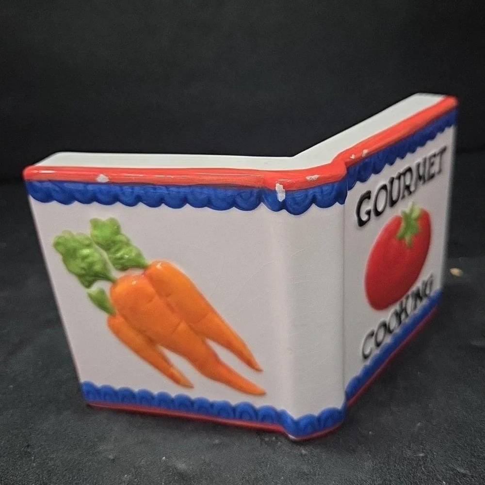 Boston Warehouse Ceramic Cookbook Stand, Vintage Holder, Gourmet Cooking Display